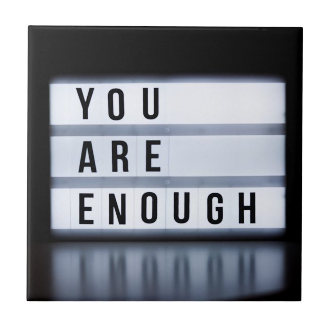 You are enough ceramic tile (Front)
