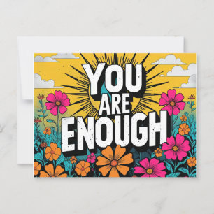 You Are Enough – Encouragement Postcard