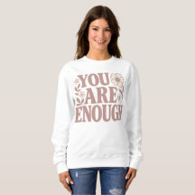 “You Are Enough” Floral Retro Empowerment