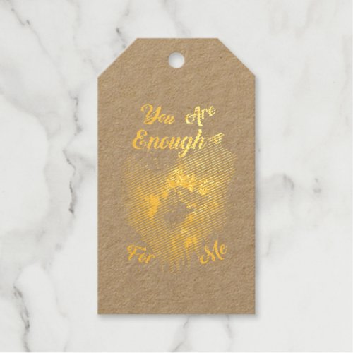 You Are Enough For Me Bestie Couple Love Valentine Foil Gift Tags