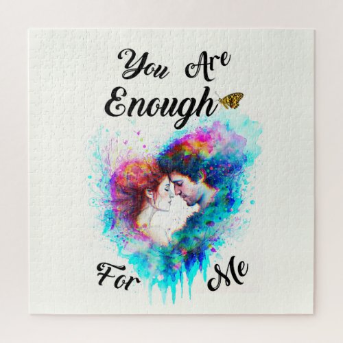 You Are Enough For Me Bestie Couple Love Valentine Jigsaw Puzzle