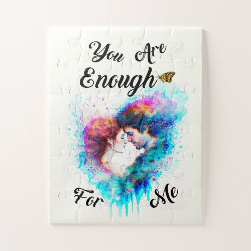 You Are Enough For Me Bestie Couple Love Valentine Jigsaw Puzzle