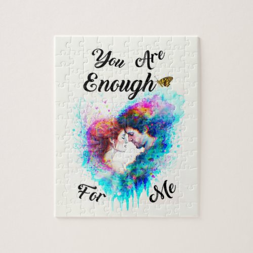 You Are Enough For Me Bestie Couple Love Valentine Jigsaw Puzzle