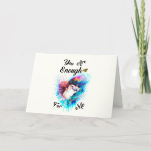 You Are Enough For Me Bestie Couple Love Valentine Letterpress Thank You Card