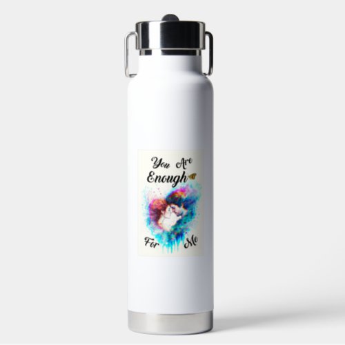 You Are Enough For Me Bestie Couple Love Valentine Water Bottle