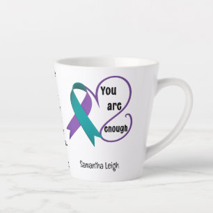 "You Are Enough" Healing Hope Minimalist Quote Latte Mug