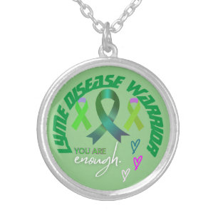 "You Are Enough" inspiration Lyme Warrior Silver Plated Necklace