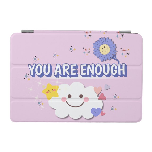 You Are Enough iPad Cover – Cute Cloud Style (Horizontal)