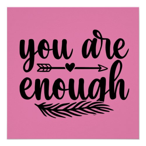 You are Enough Positive Mindset Wall Art