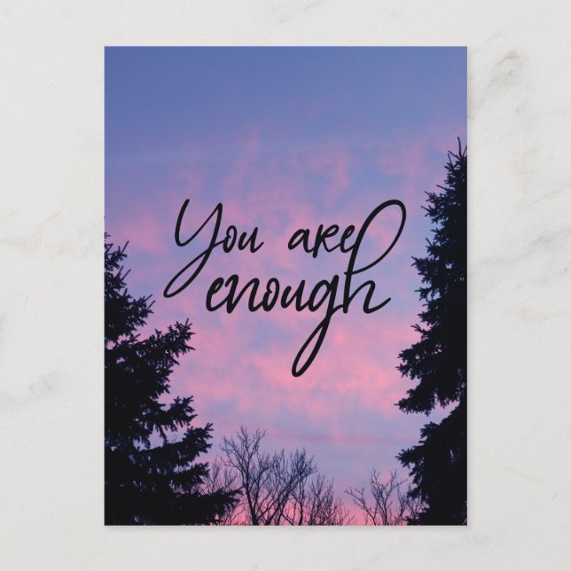 You are enough postcard (Front)