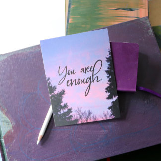 You are enough postcard