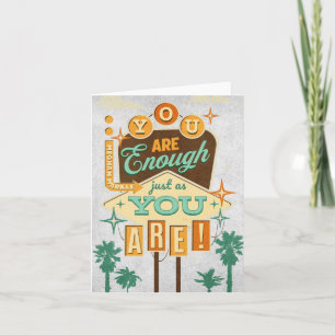 You are Enough - Retro Sign Card