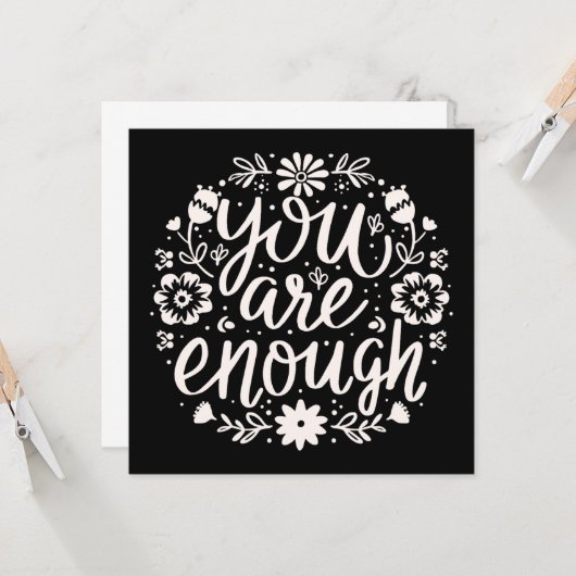 You are enough self love affirmation reminder (Front/Back In Situ)
