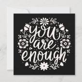 You are enough self love affirmation reminder (Front)