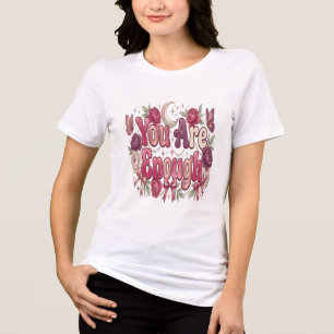 You Are Enough Self Love Bubble Typography for W Tri-Blend Shirt