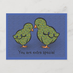 You Are Extra Special! Chick or Peacock? Humorous Postcard