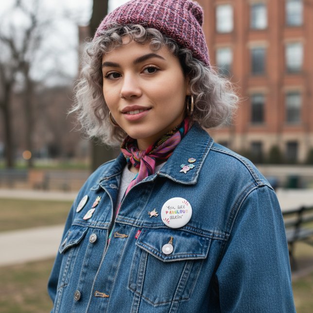 You Are Fabulous Darlin Button (Serving campus-core confidence with one tiny button. 💅✨)