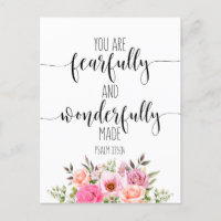 You Are Fearfully And Wonderfully, Psalm 139:14
