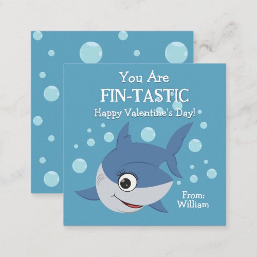 You Are Fin_Tastic Classroom Valentines Day Card