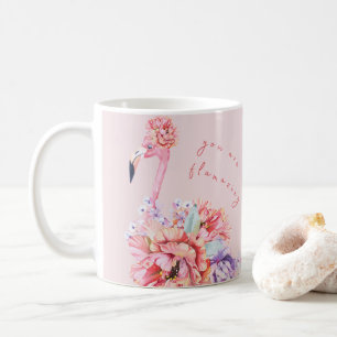 You Are Flamazing - Floral Flamingo|Color Bars Coffee Mug