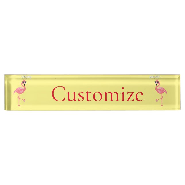 You Are Flamingo Hot Thunder_Cove Desk Name Plate (Front)