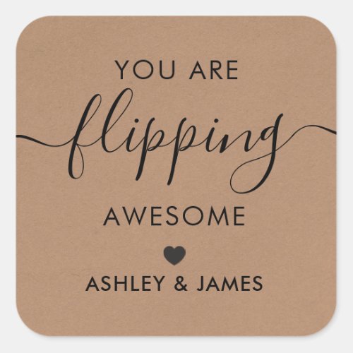 You are Flipping Awesome Sticker Gift Tag Kraft