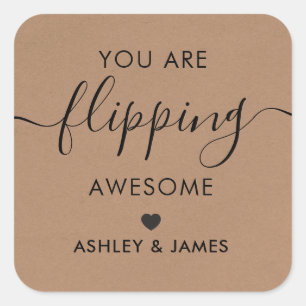 You are Flipping Awesome Sticker Gift Tag, Kraft