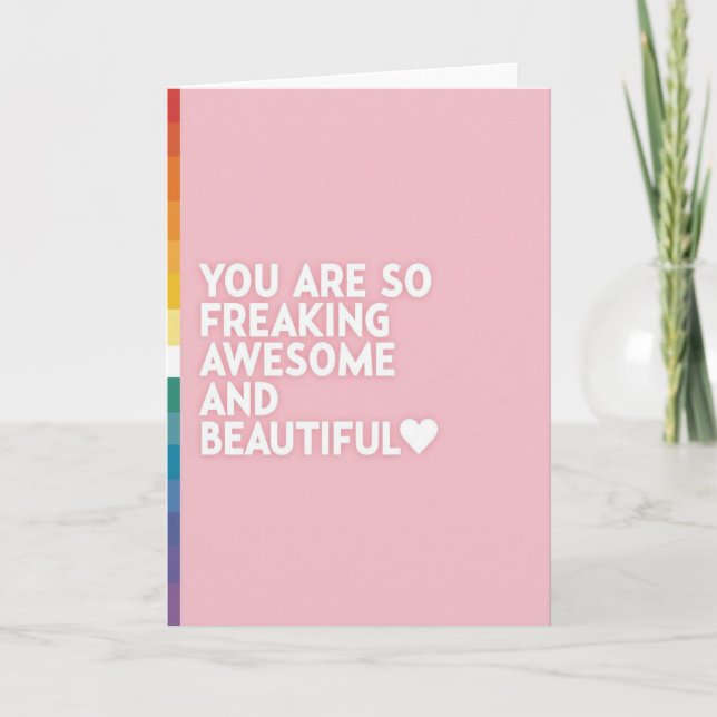 You Are Freaking Awesome Beautiful Card (Front)