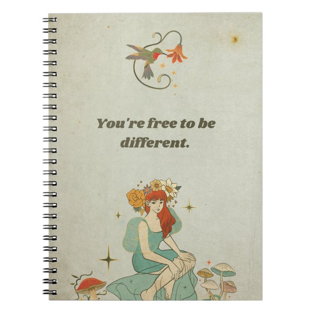 You are free to be different  notebook (Front)