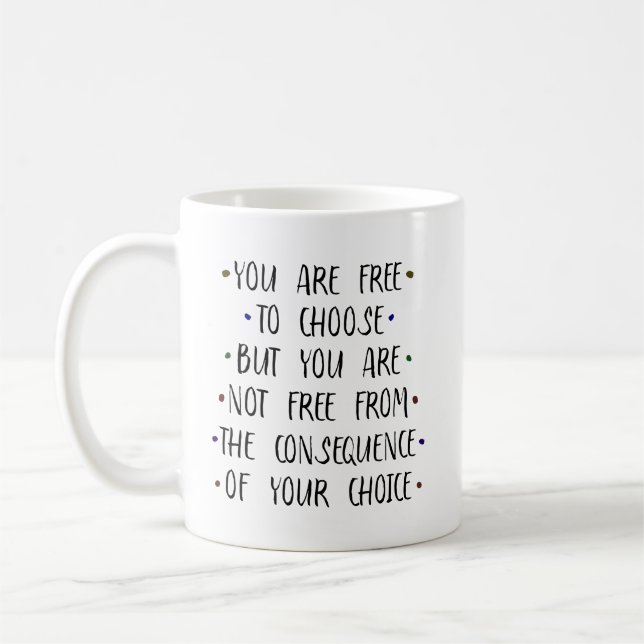 You are free to choose Open Minded Brain Coffee Mug (Left)