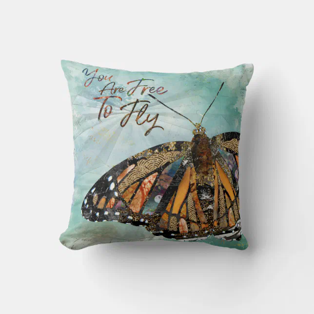 You Are Free To Fly Pillow Zazzle