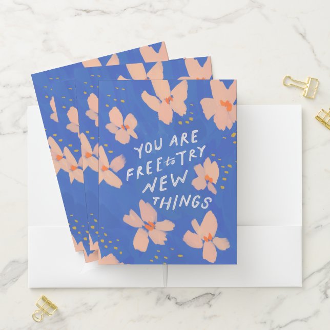 You are free to try new things - inspirational pocket folder (In Situ)