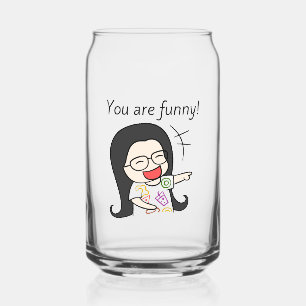 you are funny dall quote can glass