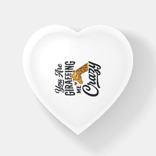 You Are Giraffing Me Crazy Funny Giraffe Shirt_1 Paperweight