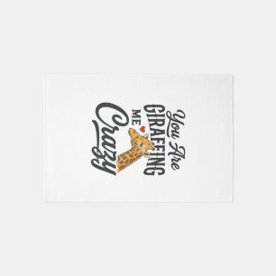 You Are Giraffing Me Crazy Funny Giraffe Shirt_1 Rug