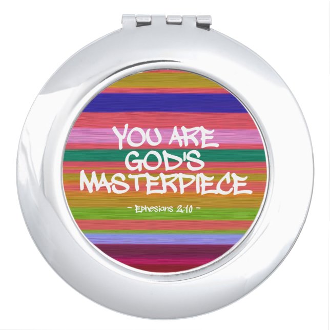 You Are God’s Masterpiece Ephesians Quote Compact Mirror (Front)