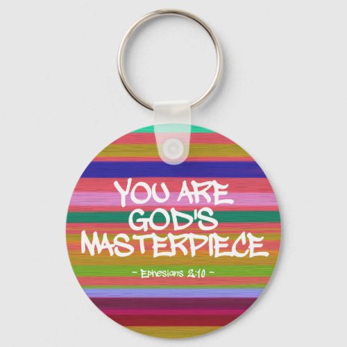 You Are Gods Masterpiece Ephesians Quote Keychain