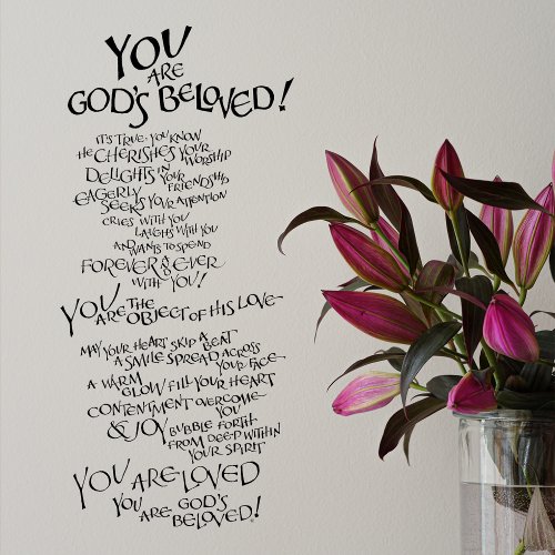 YOU ARE GODS BELOVED CELEBRATE WALL DECAL Opaque
