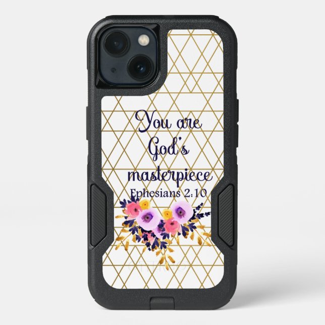 You Are God's Masterpiece Bible Verse Otterbox iPhone Case (Back)