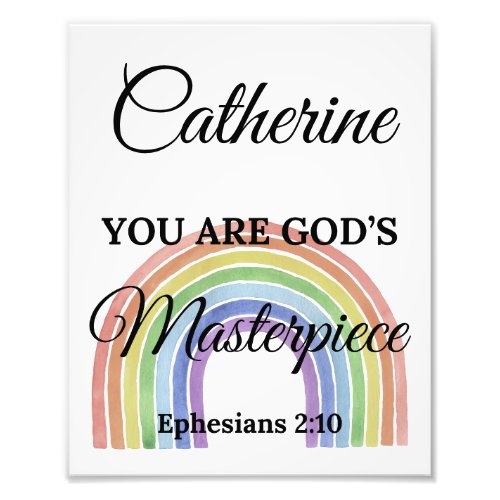 You are Gods masterpiece Christian rainbow poster