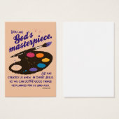 You are God's masterpiece Encouragement Card (Front & Back)