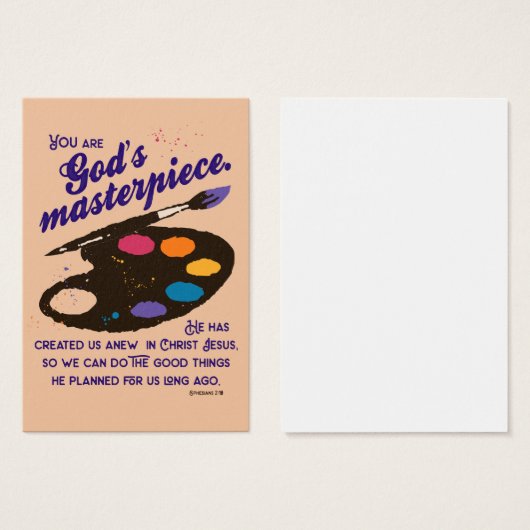 You are God's masterpiece Encouragement Card (Front & Back)