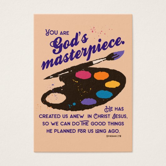 You are God's masterpiece Encouragement Card (Front)
