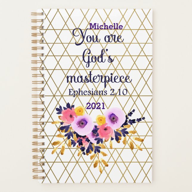 You Are God's Masterpiece Name 2022 Christian Planner (Front)