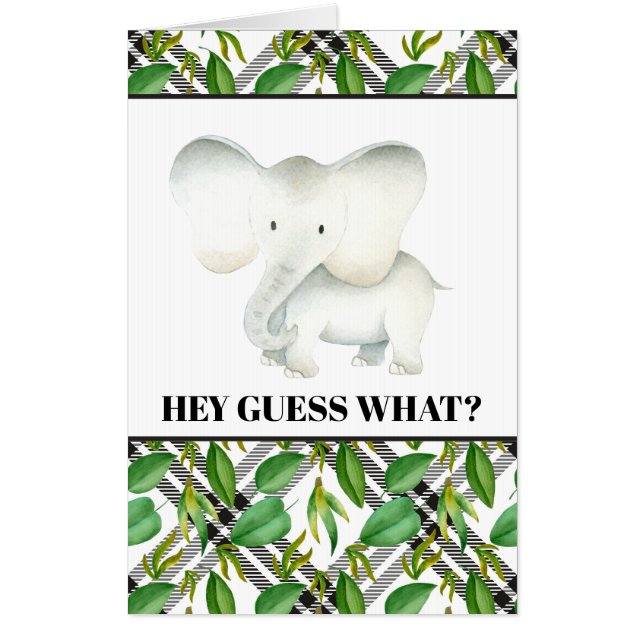 You are going to be Grandparents elephant big baby Card (Front)