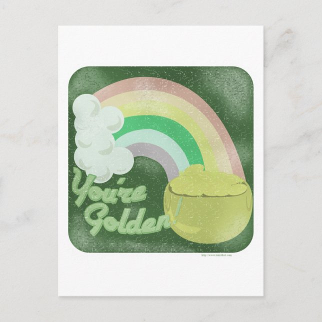 You Are Golden! Vintage style Postcard (Front)