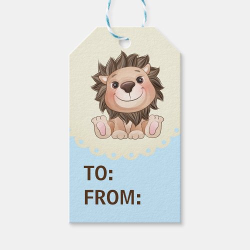 You are Grrreat Cute Lion Baby Boy    Gift Tags