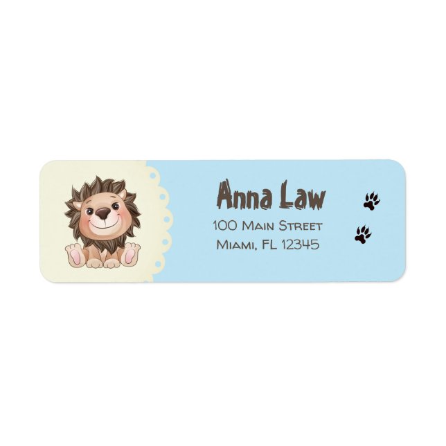 You are Grrreat Cute Lion  Baby  Boy    Label (Front)