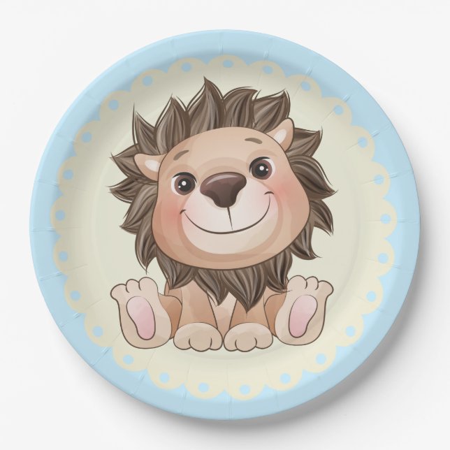 You are Grrreat Cute Lion Baby Boy Paper Plates (Front)