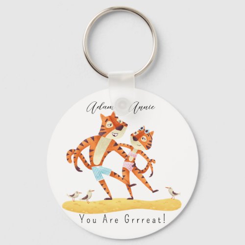 You Are Grrrreat Tiger Customized Gift Him Her     Keychain
